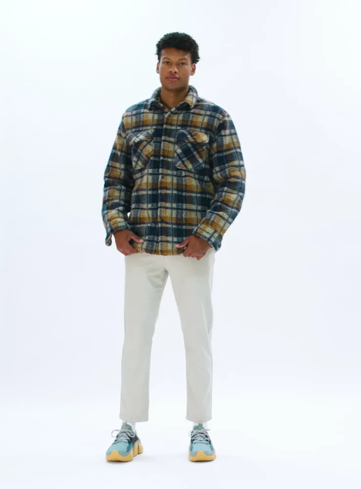 FRANK | Checkered sherpa semi-fit over shirt