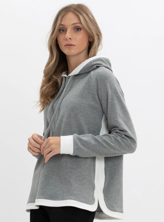 BLAIR | Hooded fleece sweatshirt with contrast