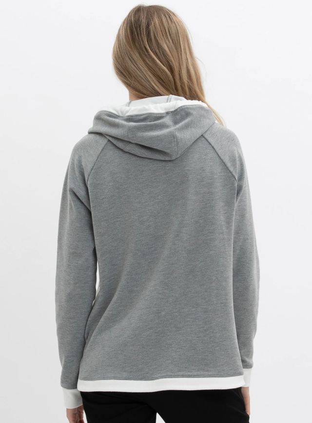 BLAIR | Hooded fleece sweatshirt with contrast