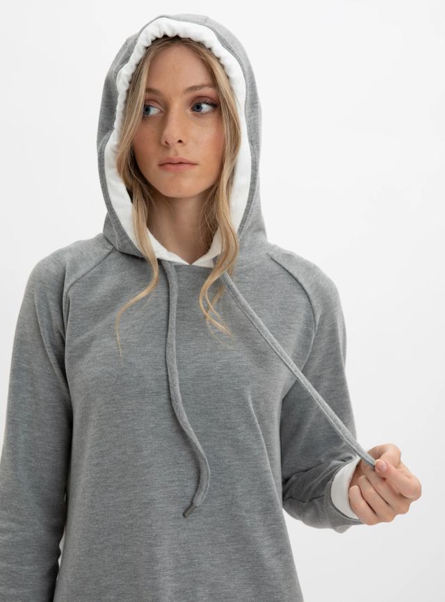 BLAIR | Hooded fleece sweatshirt with contrast