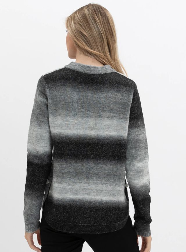 MYRIAM |Round neck ombre cable knit sweater