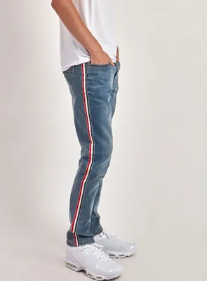 Kyle | Slim fit jeans with side tape
