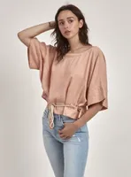 WRAP BLOUSE-BLUSH