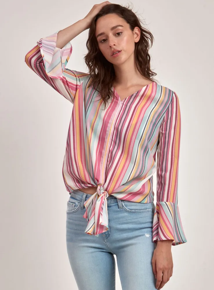 V NECK TOP-MULTI