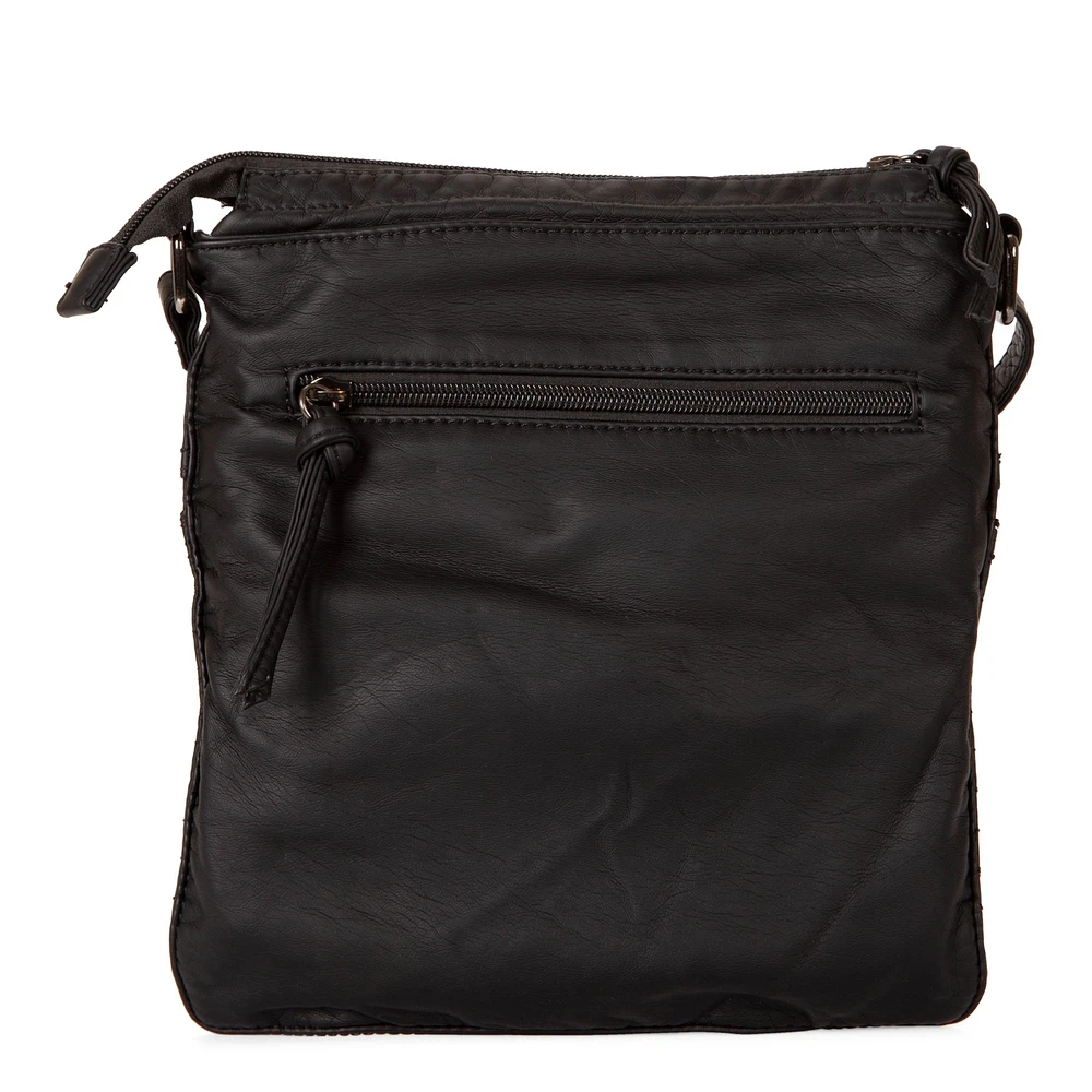 Petit sac à bandoulière multi-zip matelassé en similicuir