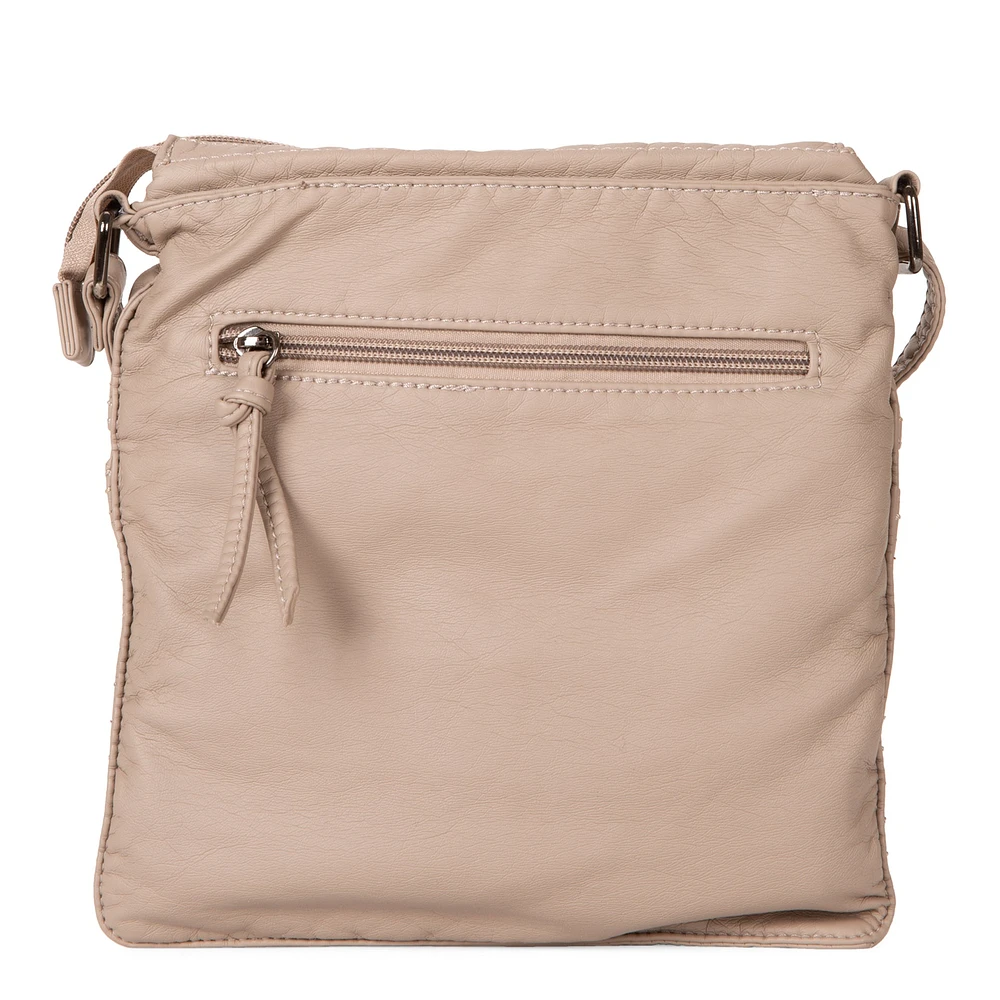 Petit sac à bandoulière multi-zip matelassé en similicuir