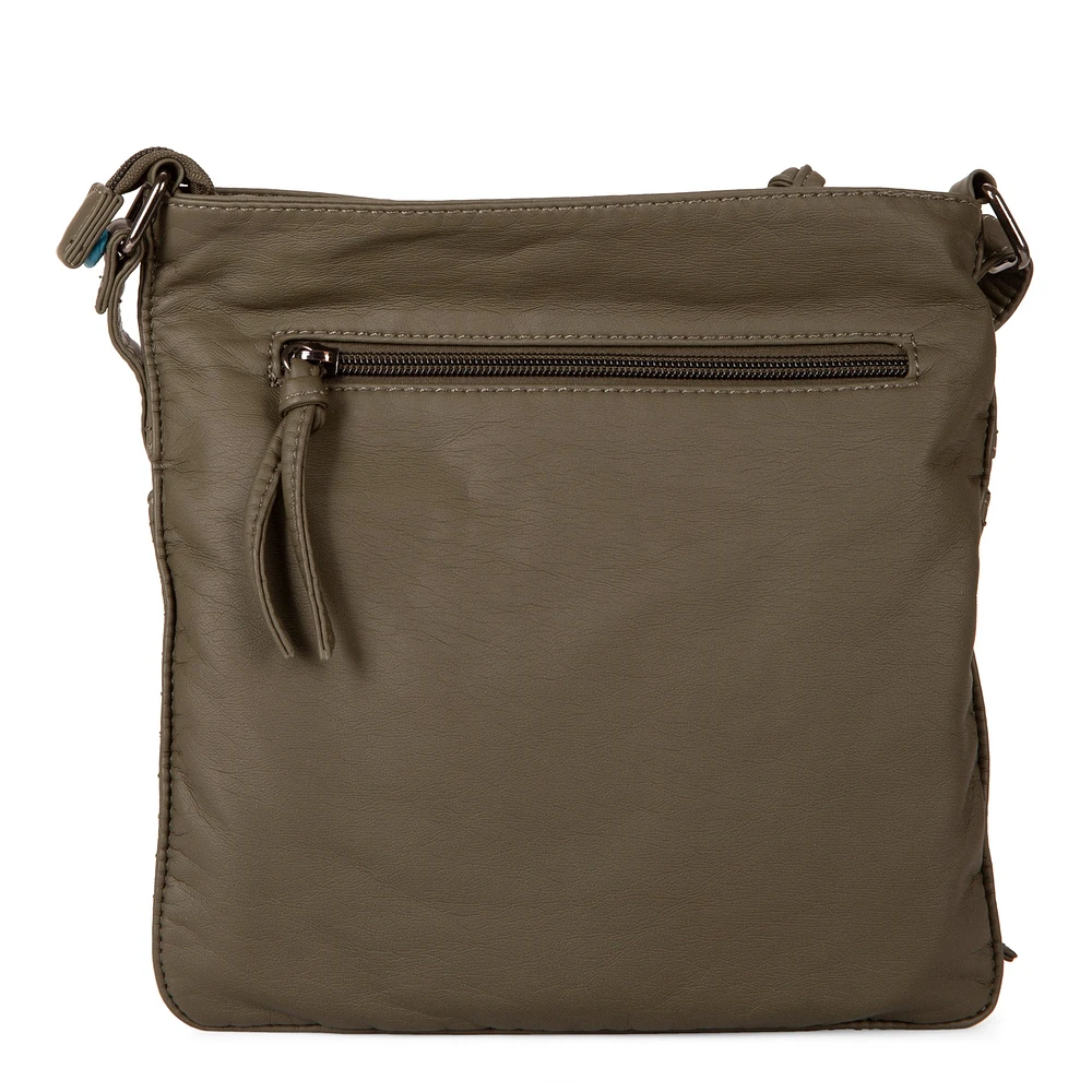 Petit sac à bandoulière multi-zip matelassé en similicuir