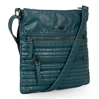 Petit sac à bandoulière multi-zip matelassé en similicuir