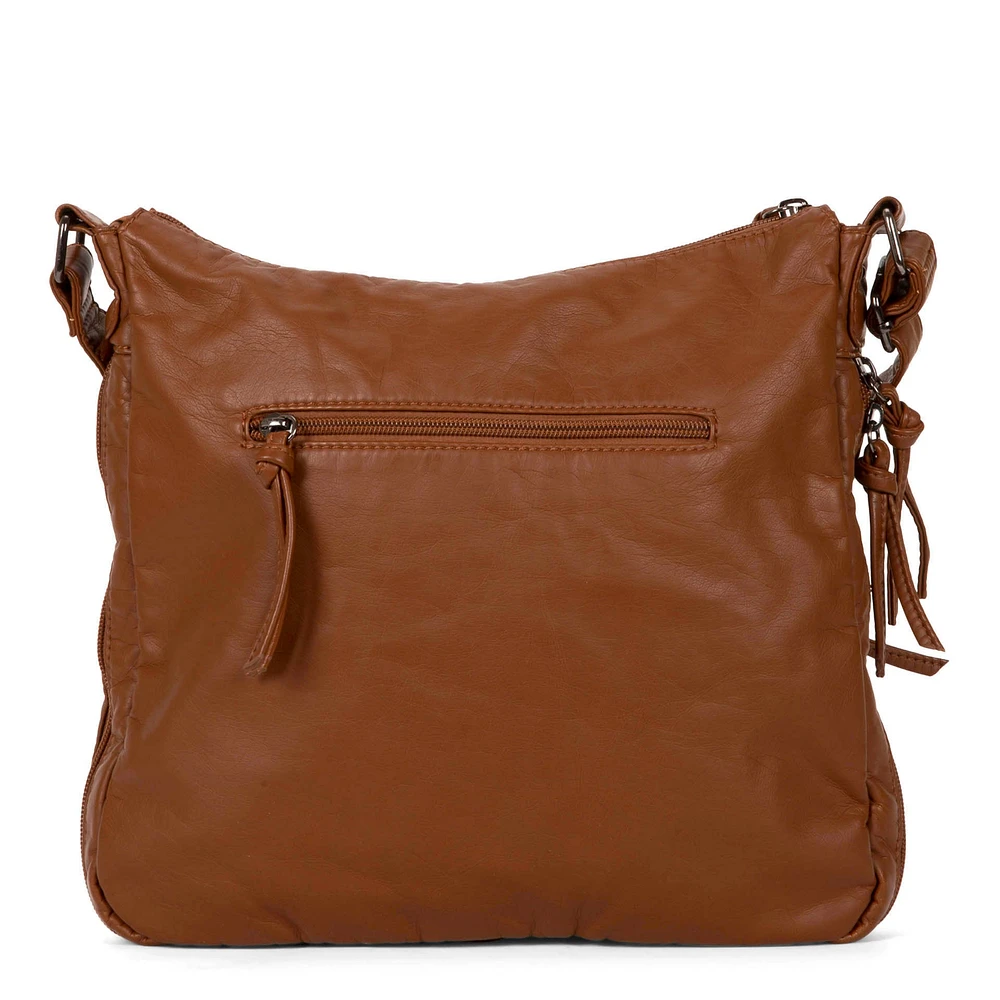 Sac à bandoulière extensible matelassé de taille moyenne avec poches avant