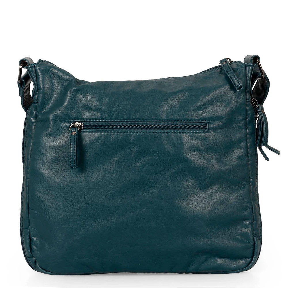 Sac à bandoulière extensible matelassé de taille moyenne avec poches avant