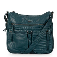 Sac à bandoulière extensible matelassé de taille moyenne avec poches avant