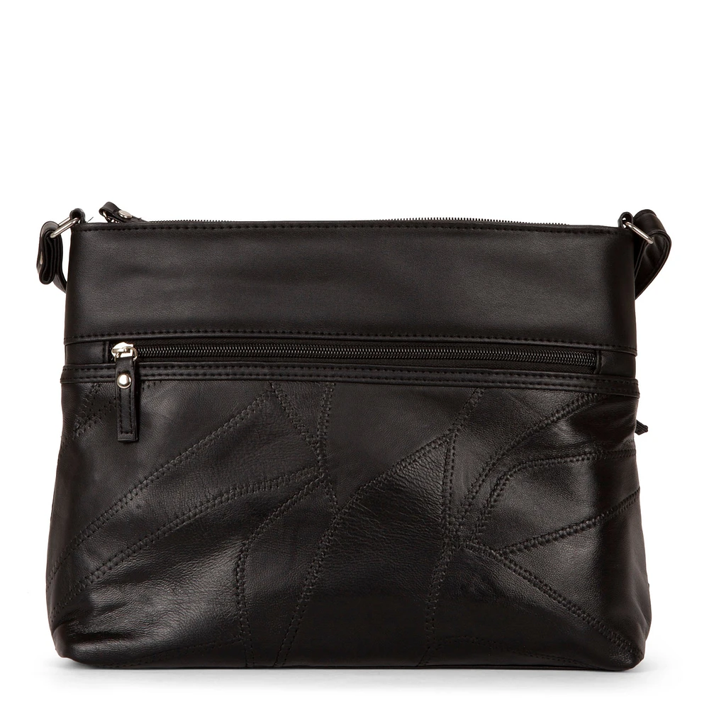 Sac à bandoulière en cuir Patch RFID