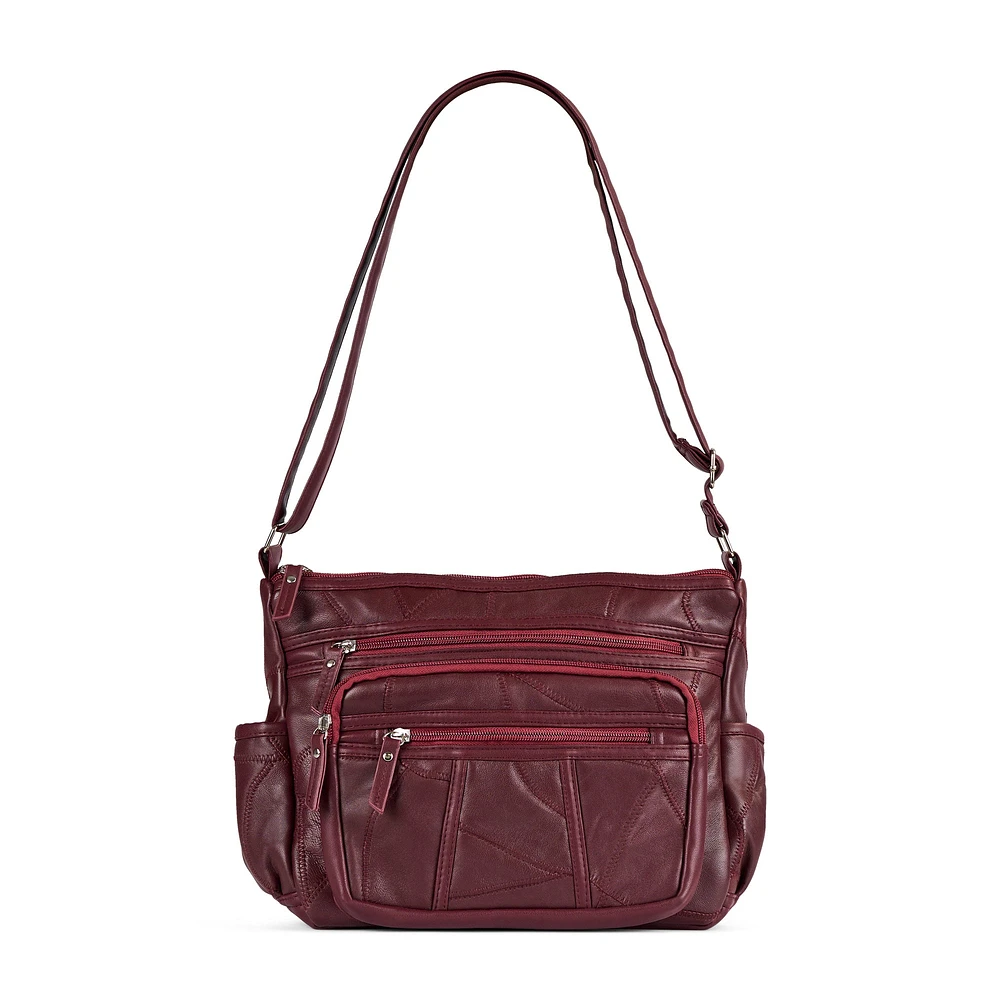 Sac à bandoulière en cuir Patch RFID