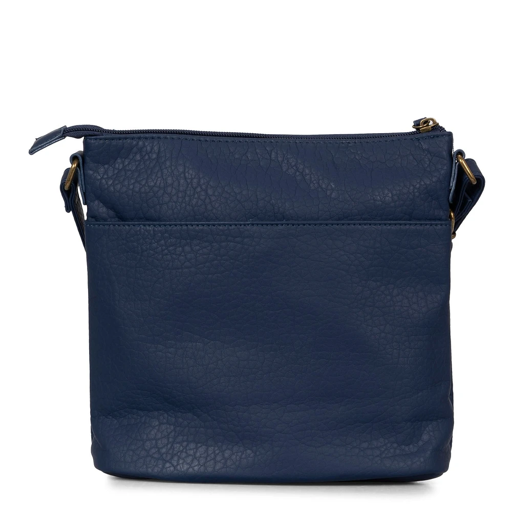 Sac à bandoulière grainé N/S