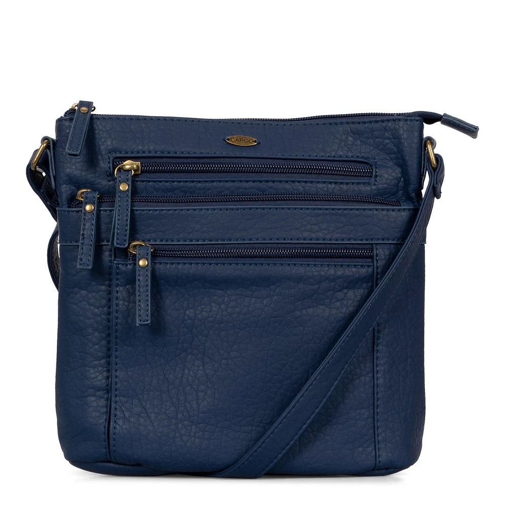 Sac à bandoulière grainé N/S