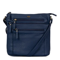 Sac à bandoulière grainé N/S