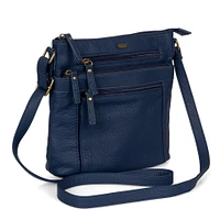 Sac à bandoulière grainé N/S