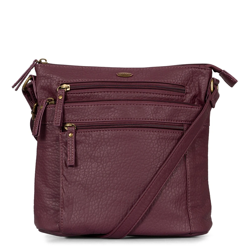 Sac à bandoulière grainé N/S