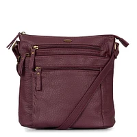 Sac à bandoulière grainé N/S