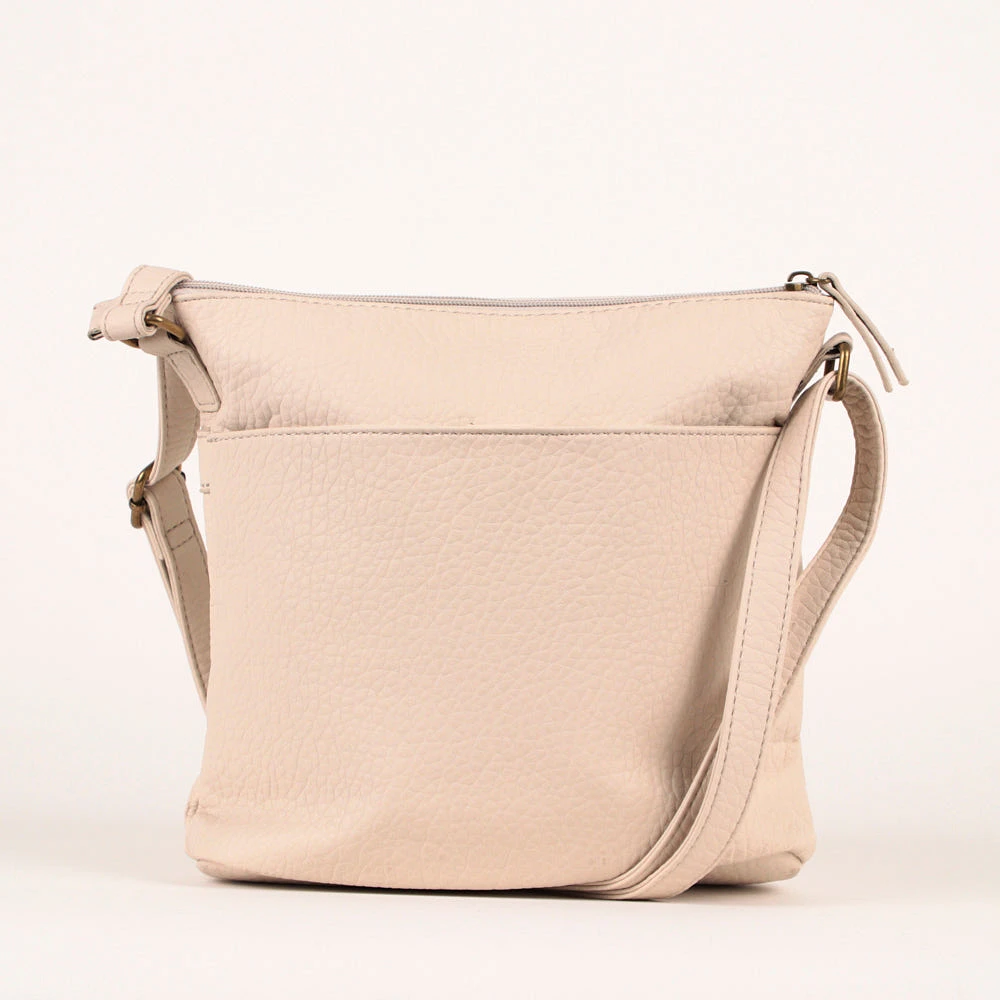 Pebbled N/S Crossbody Bag