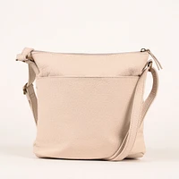 Pebbled N/S Crossbody Bag