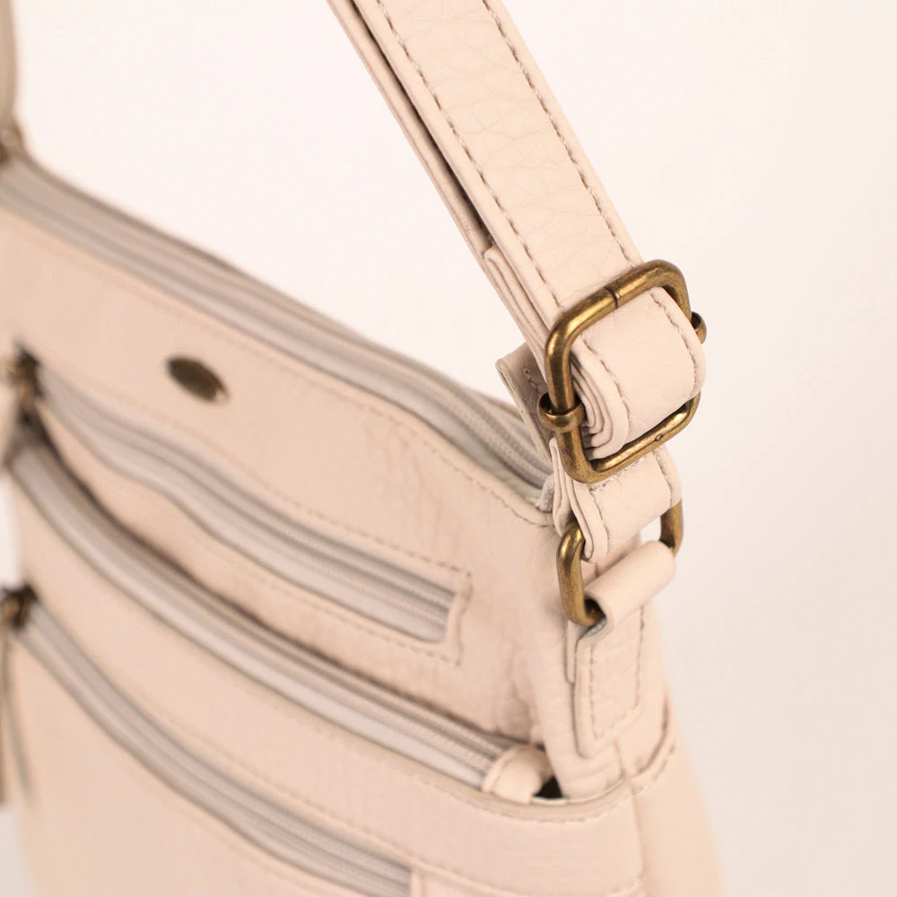 Pebbled N/S Crossbody Bag