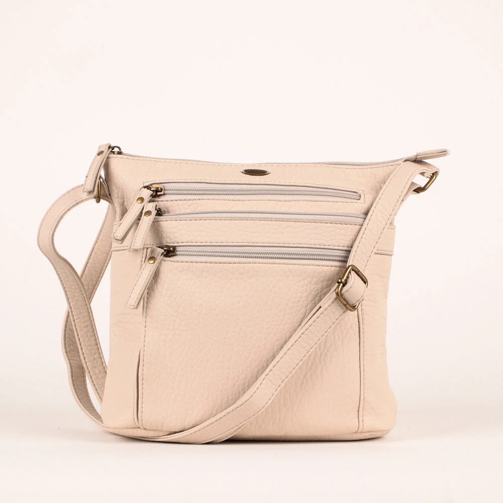 Pebbled N/S Crossbody Bag