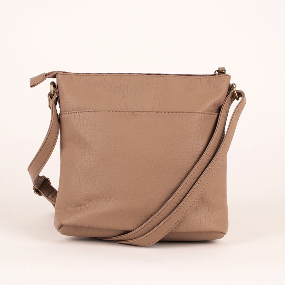 Pebbled N/S Crossbody Bag