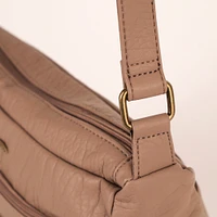 Pebbled N/S Crossbody Bag