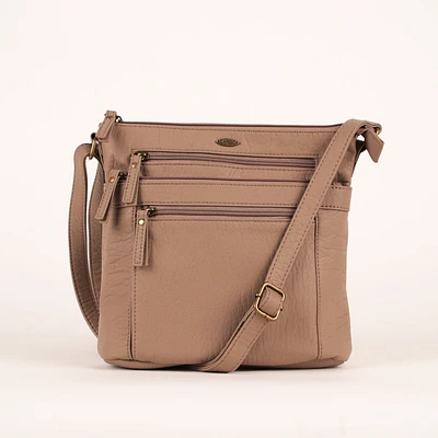 Pebbled N/S Crossbody Bag