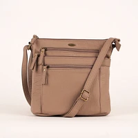 Pebbled N/S Crossbody Bag