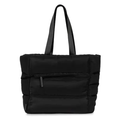 Urban Quilted Lunch Tote Bag - Black