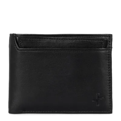Basics Flip-Up Wing Wallet - Black
