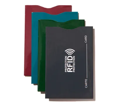 4 pochettes pour cartes RFID