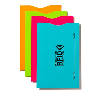 4 pochettes pour cartes RFID
