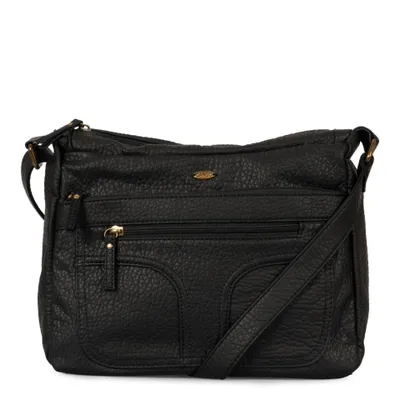 Pebbled Crossbody Bag - Black
