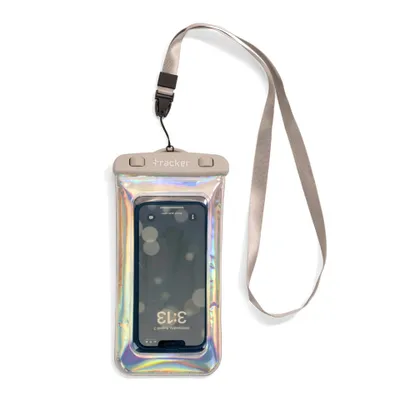 Iridescent Waterproof Phone Pouch - Metallic Multi