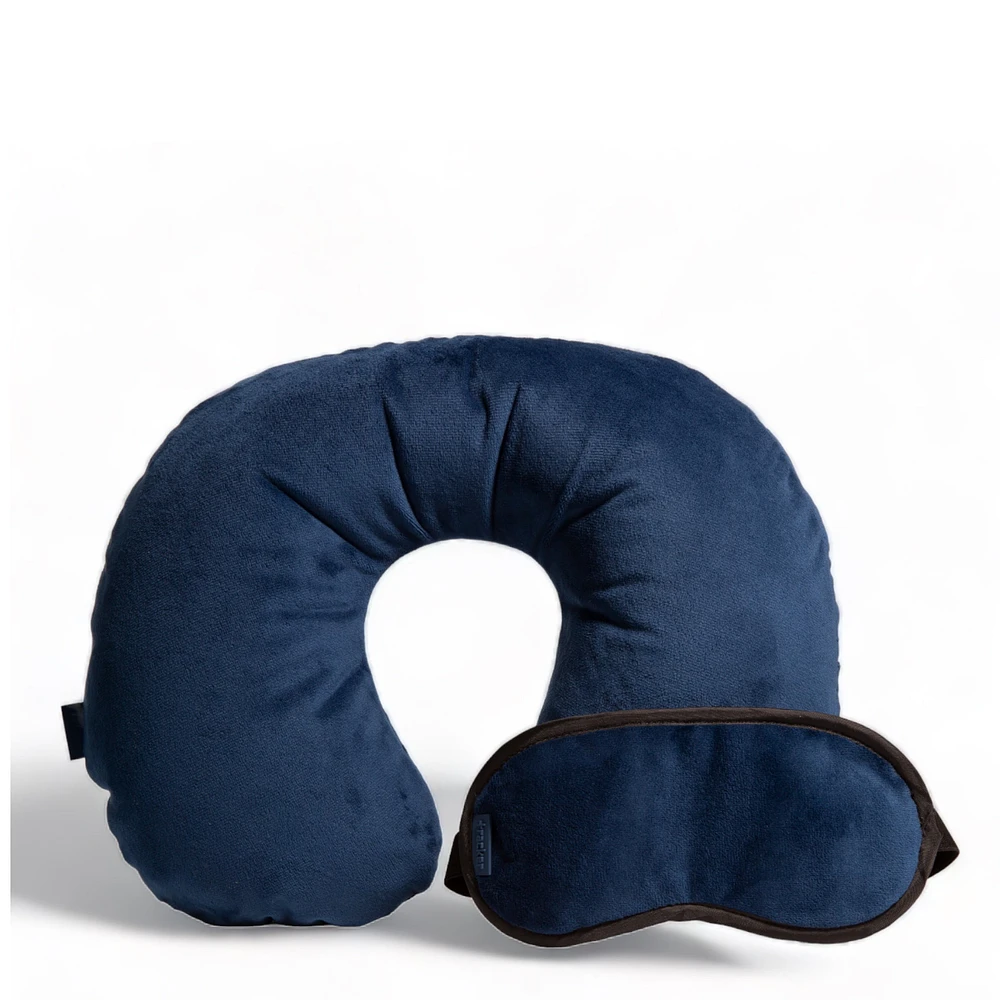 Oreiller de voyage et masque pour les yeux avec pochette
