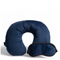 Oreiller de voyage et masque pour les yeux avec pochette