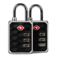 Set of 2 3-dial TSA Combination Locks - Black