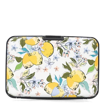 Porte-cartes RFID en aluminium Lemons & Flowers 