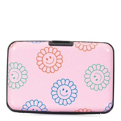 Porte-cartes RFID en aluminium Smiling Flowers 