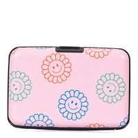 Porte-cartes RFID en aluminium Smiling Flowers 