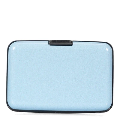 Porte-cartes RFID en aluminium Solid Light Blue 