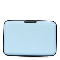 Porte-cartes RFID en aluminium Solid Light Blue 