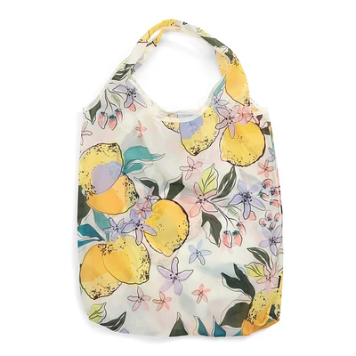 Lemons & Flowers Reusable Bag - Yellow Multi
