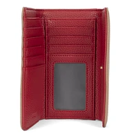 Riona Lucy Pebbled 2.0 RFID Small Flap Black & Red