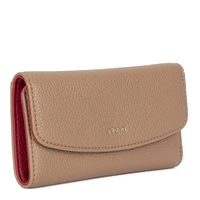 Riona Lucy Pebbled 2.0 RFID Small Flap Black & Red