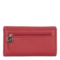 Riona Lucy Pebbled 2.0 RFID Small Flap Black & Red