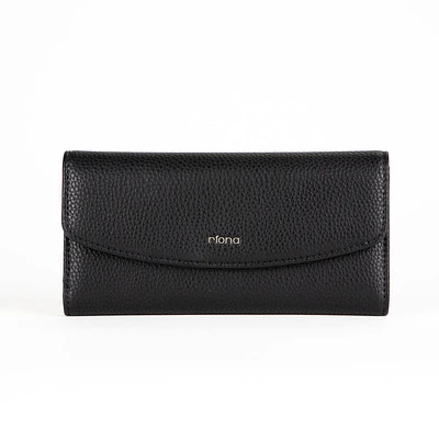Riona Katy Pebbled 2.0 RFID Large Flap Wallet